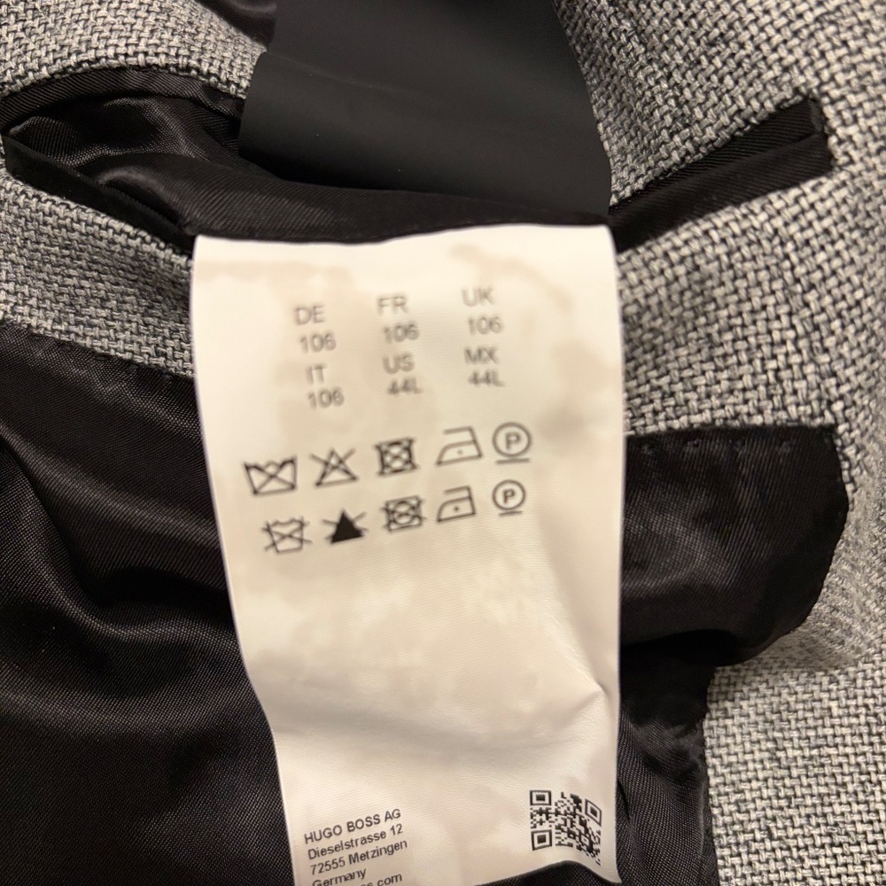 Boss Mens Sport Coat with Removable Puffer Vest Black Grey Size 44L - Picture 2 of 6